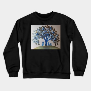 Thunder Bay Whimsical Tree Cats Crewneck Sweatshirt